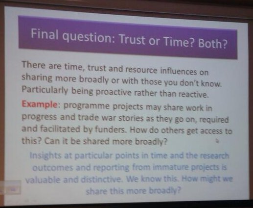 Final question: Trust or Time? Both?